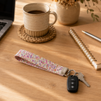 Lavender Field Wristlet Keychain