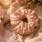 Gilded Blush Satin Scrunchie
