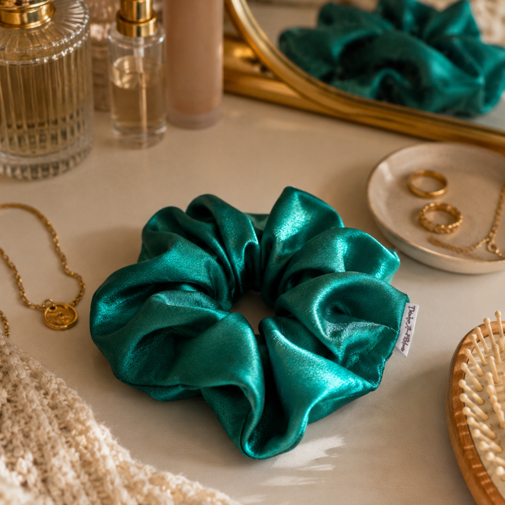 Emerald Luxe Scrunchie