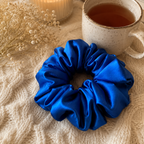 Royal Blue Satin Scrunchie
