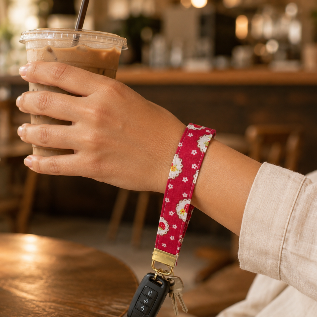 Strawberry Jam Wristlet Keychain