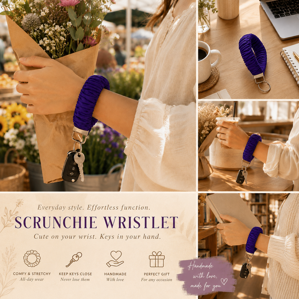Royal Bloom Wristlet Keychain