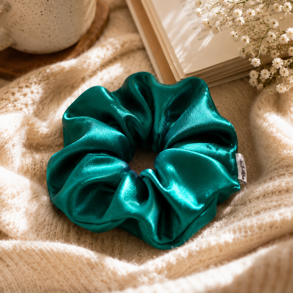Emerald Luxe Scrunchie