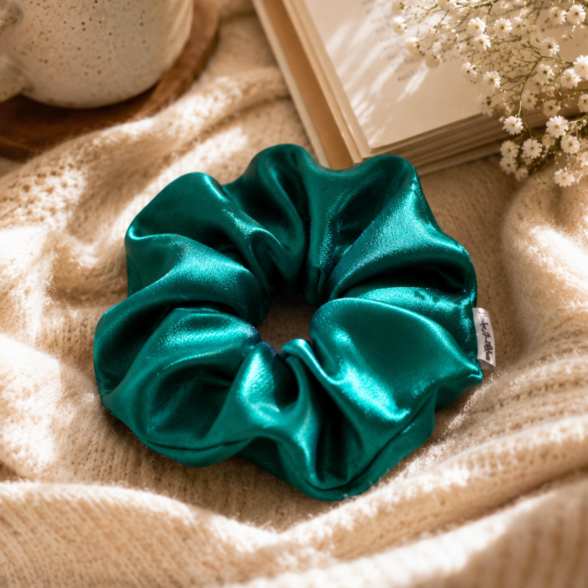 Emerald Luxe Scrunchie