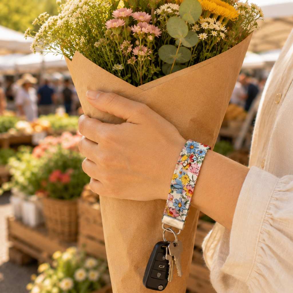 Sunshine Bloom Wristlet Keychain
