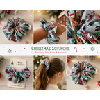 Jingle Jammies Christmas Scrunchie | Handmade Festive Hair Accessory