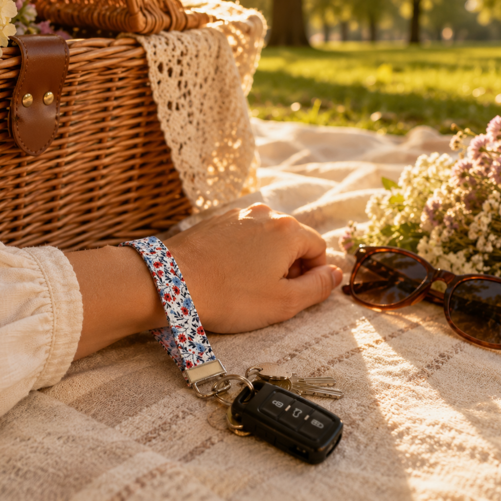 Pocketful of Posies Wristlet Keychain