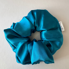 Blue Lagoon Satin Scrunchie
