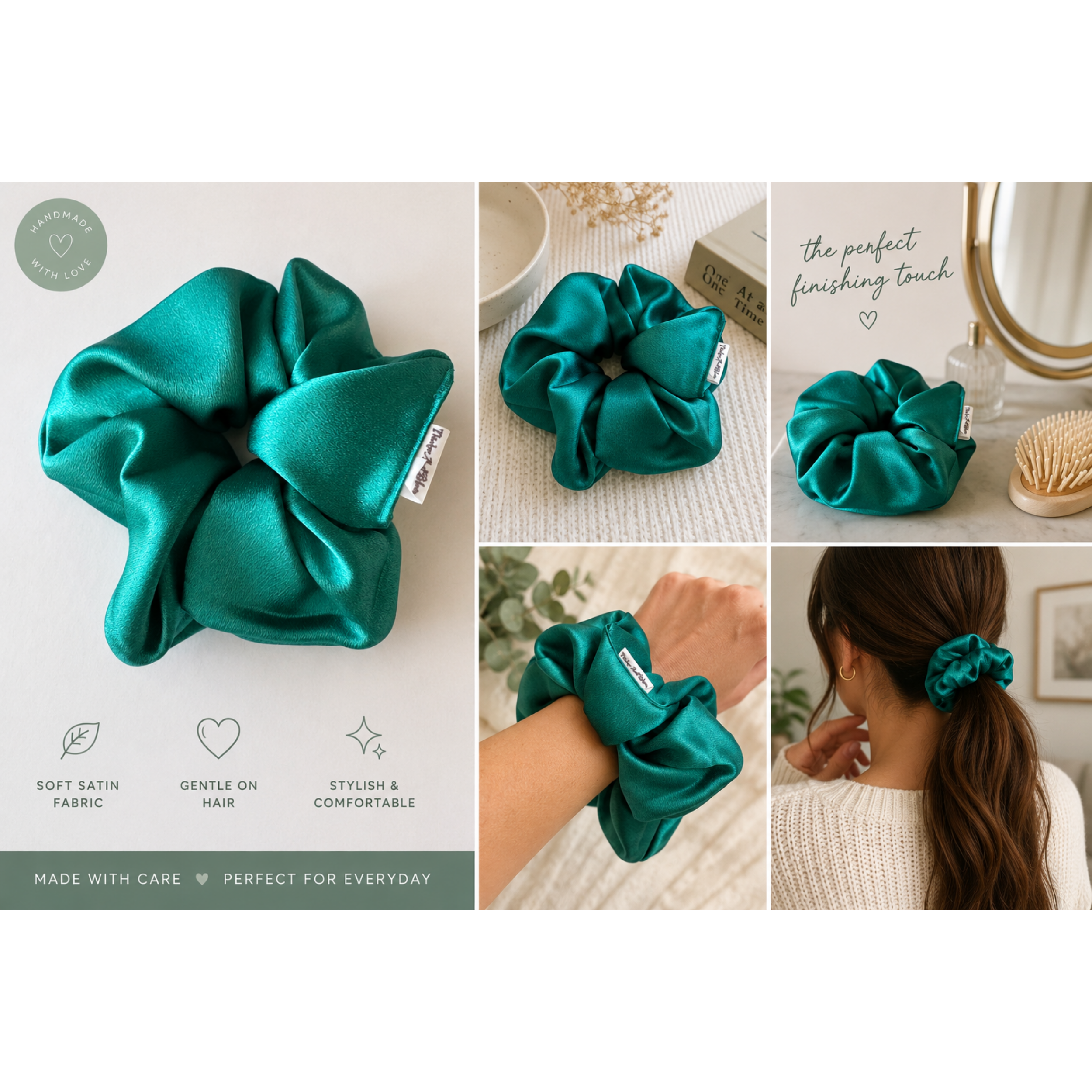 Emerald Luxe Scrunchie