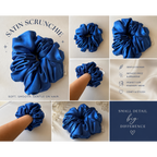 Royal Blue Satin Scrunchie