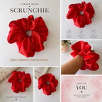 Crimson Bloom Scrunchie