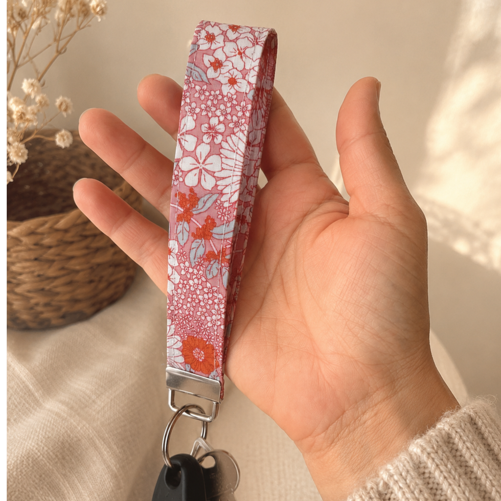 Sunset Bloom Wristlet Keychain