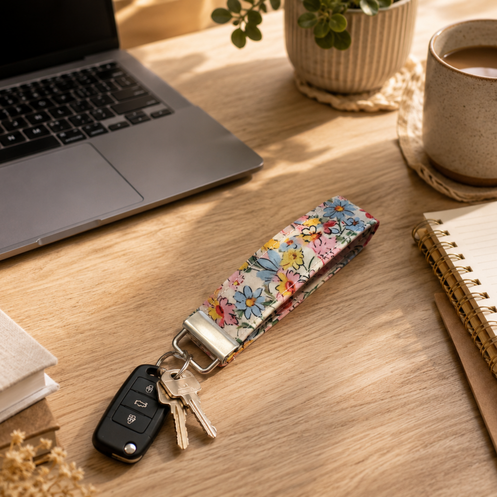 Sunshine Bloom Wristlet Keychain