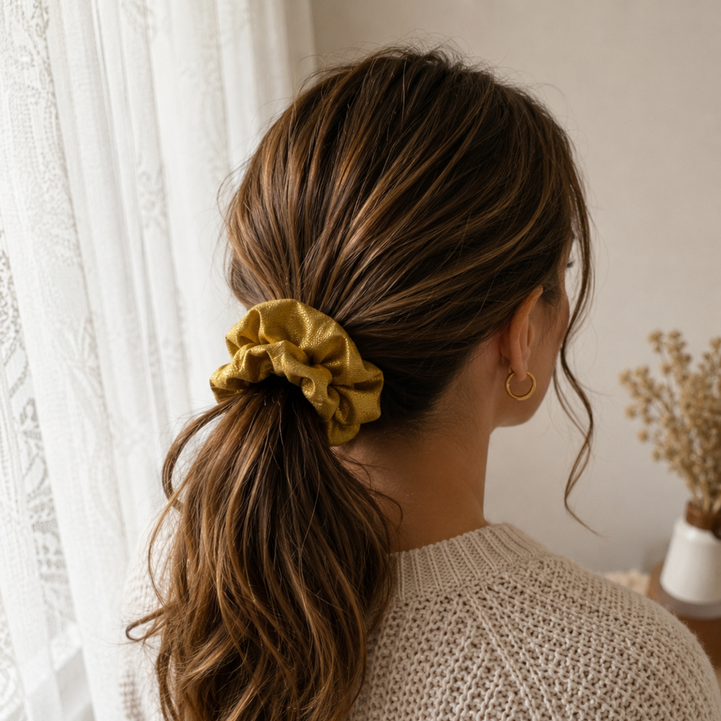 Gilded Bloom Scrunchie