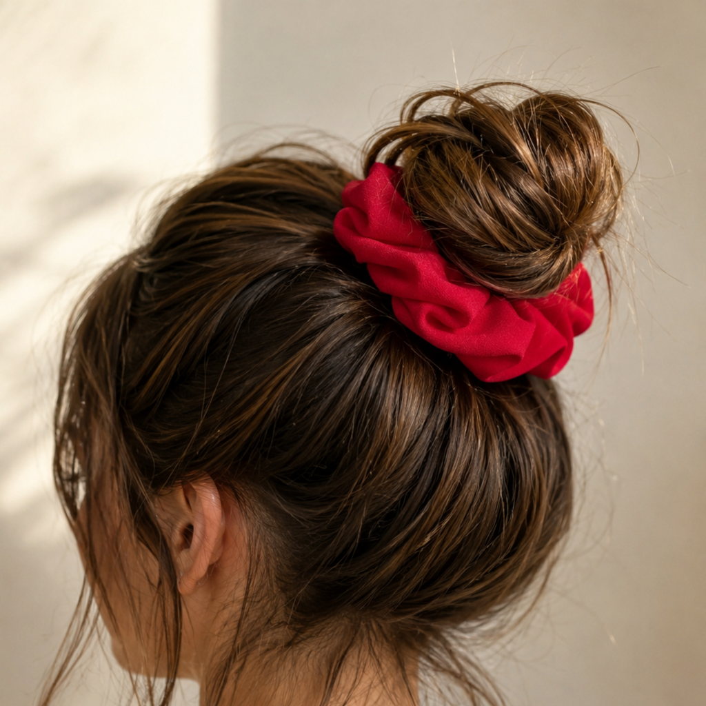 Crimson Flame Scrunchie