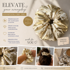 Champagne Gold Satin Scrunchie