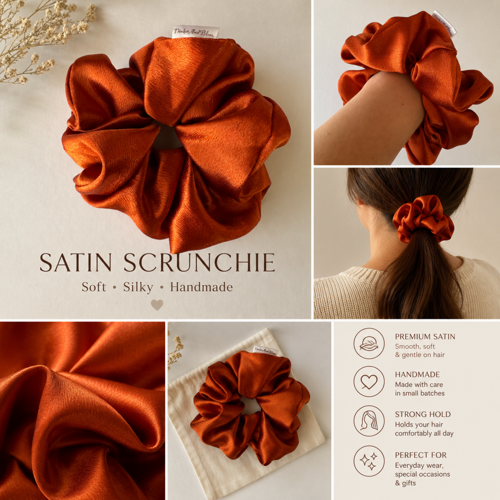 Autumn Ember Satin Scrunchie