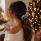 Jingle Jammies Christmas Scrunchie | Handmade Festive Hair Accessory
