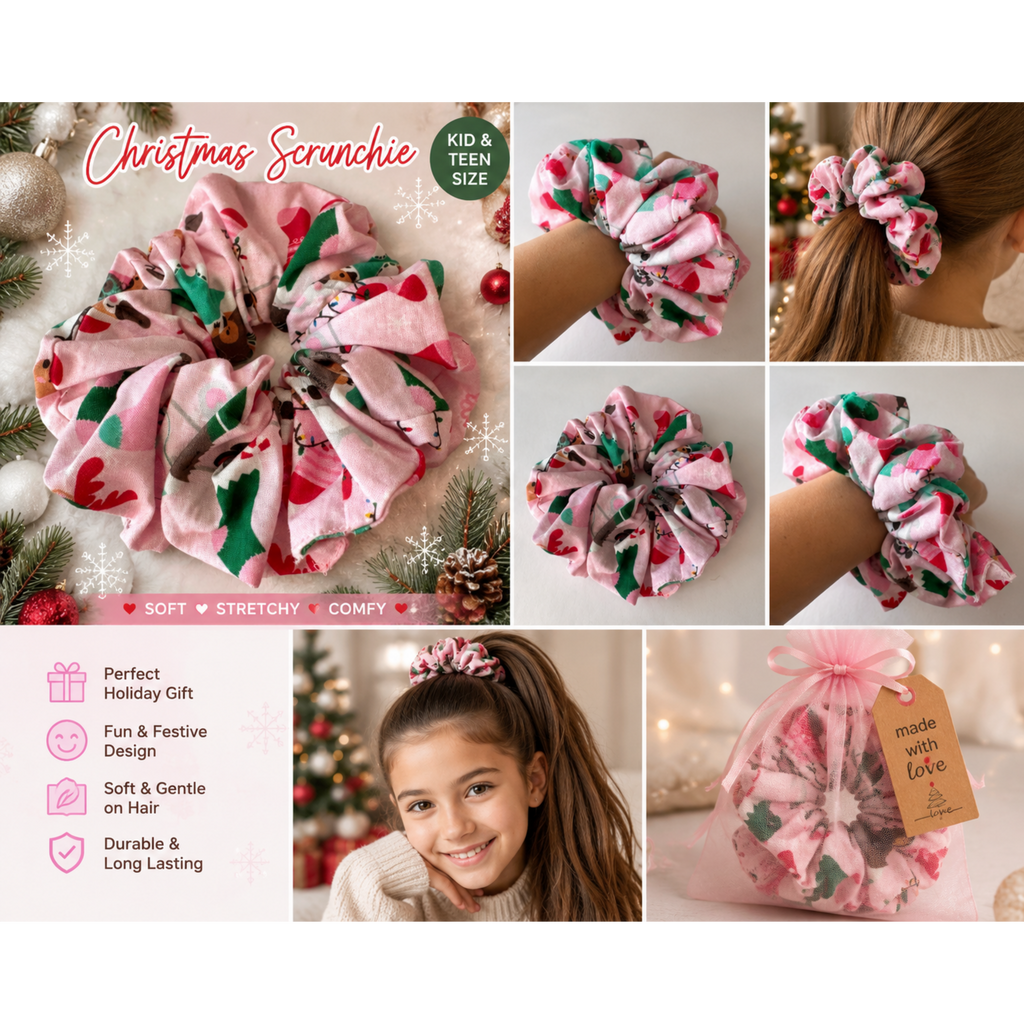 Bear-y Merry Christmas Scrunchie
