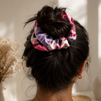 Wild Bloom Scrunchie – Large Handmade Floral Scrunchie