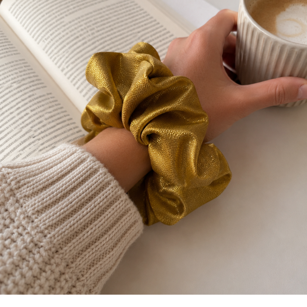 Gilded Bloom Scrunchie