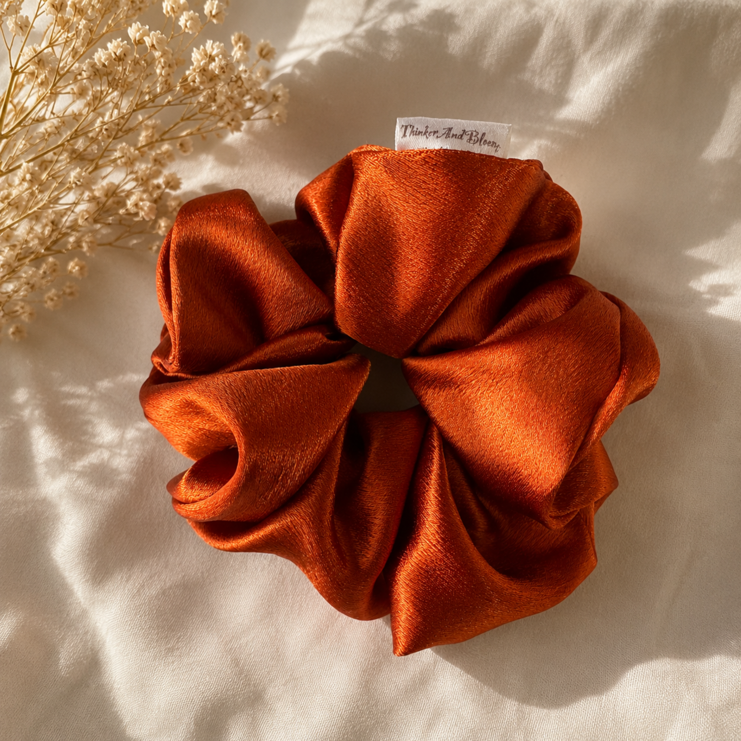 Autumn Ember Satin Scrunchie