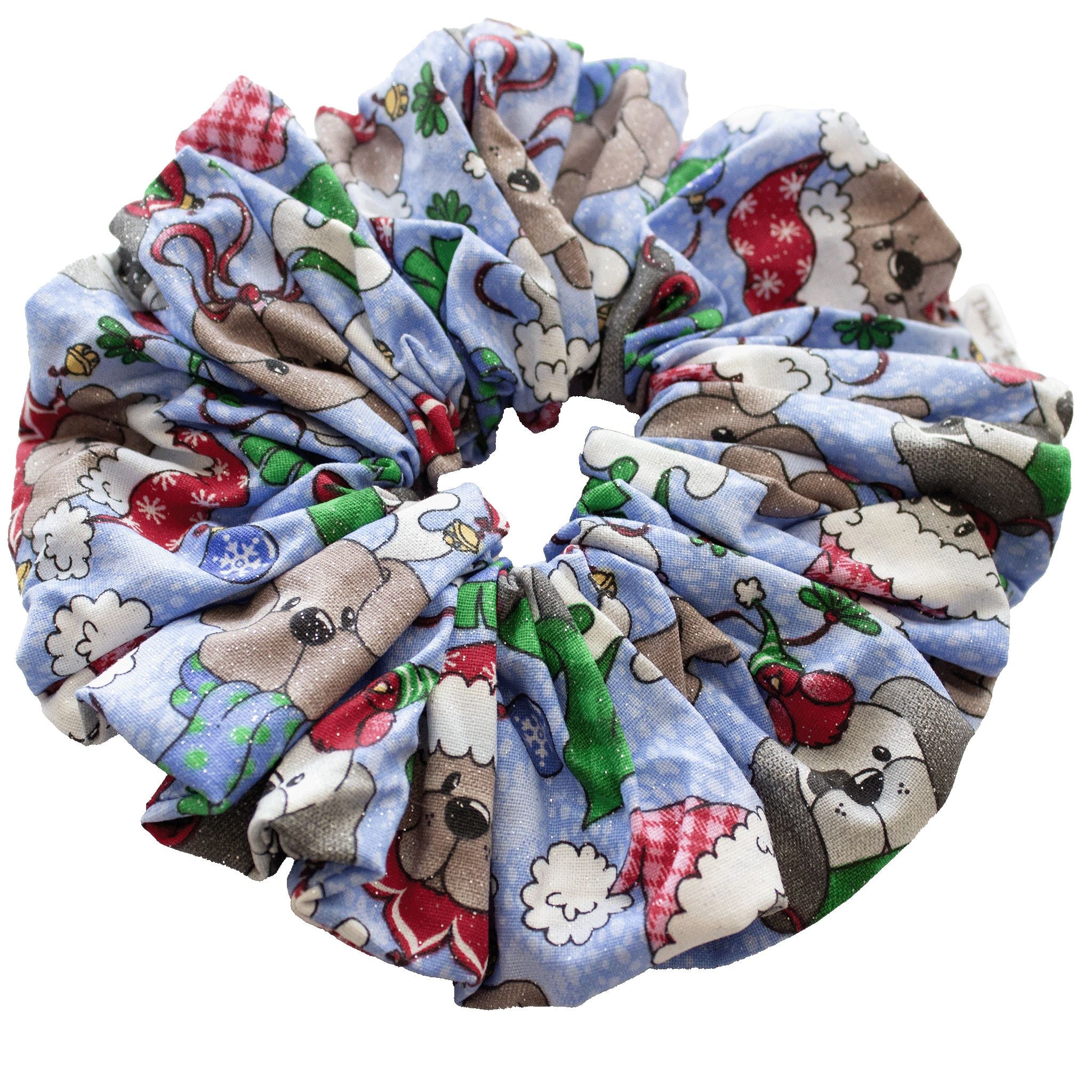 Santa Woof Scrunchie – Blue