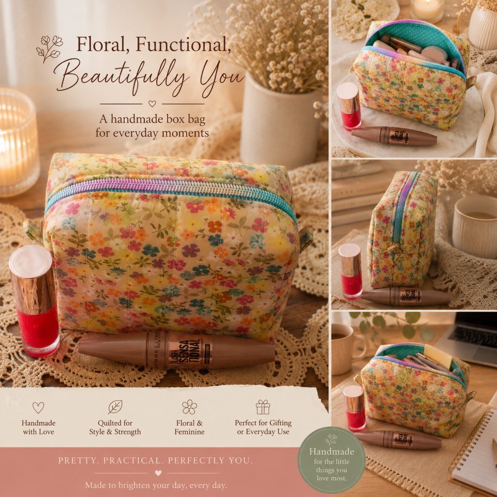 Wildflower Spritz Makeup Bag
