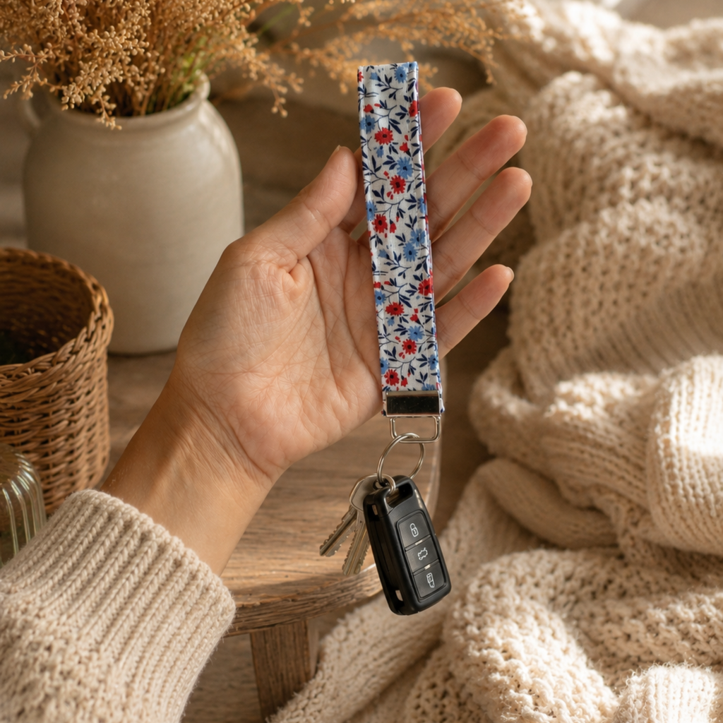 Pocketful of Posies Wristlet Keychain