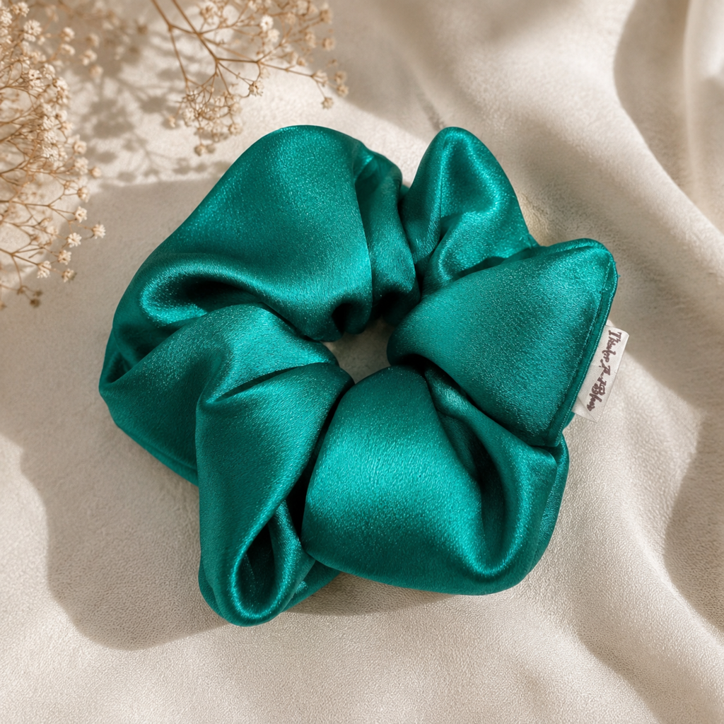 Emerald Luxe Scrunchie