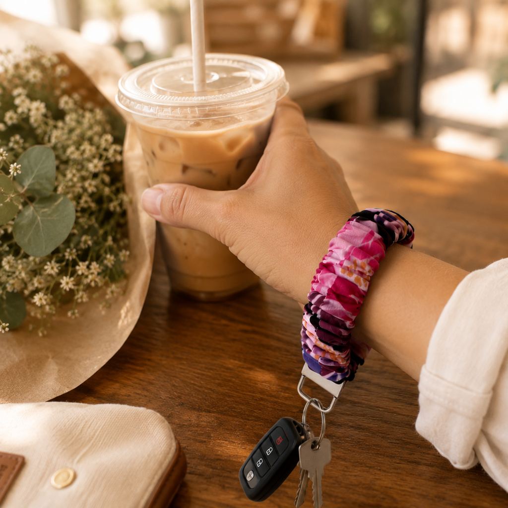 Wild Bloom Wristlet Keychain