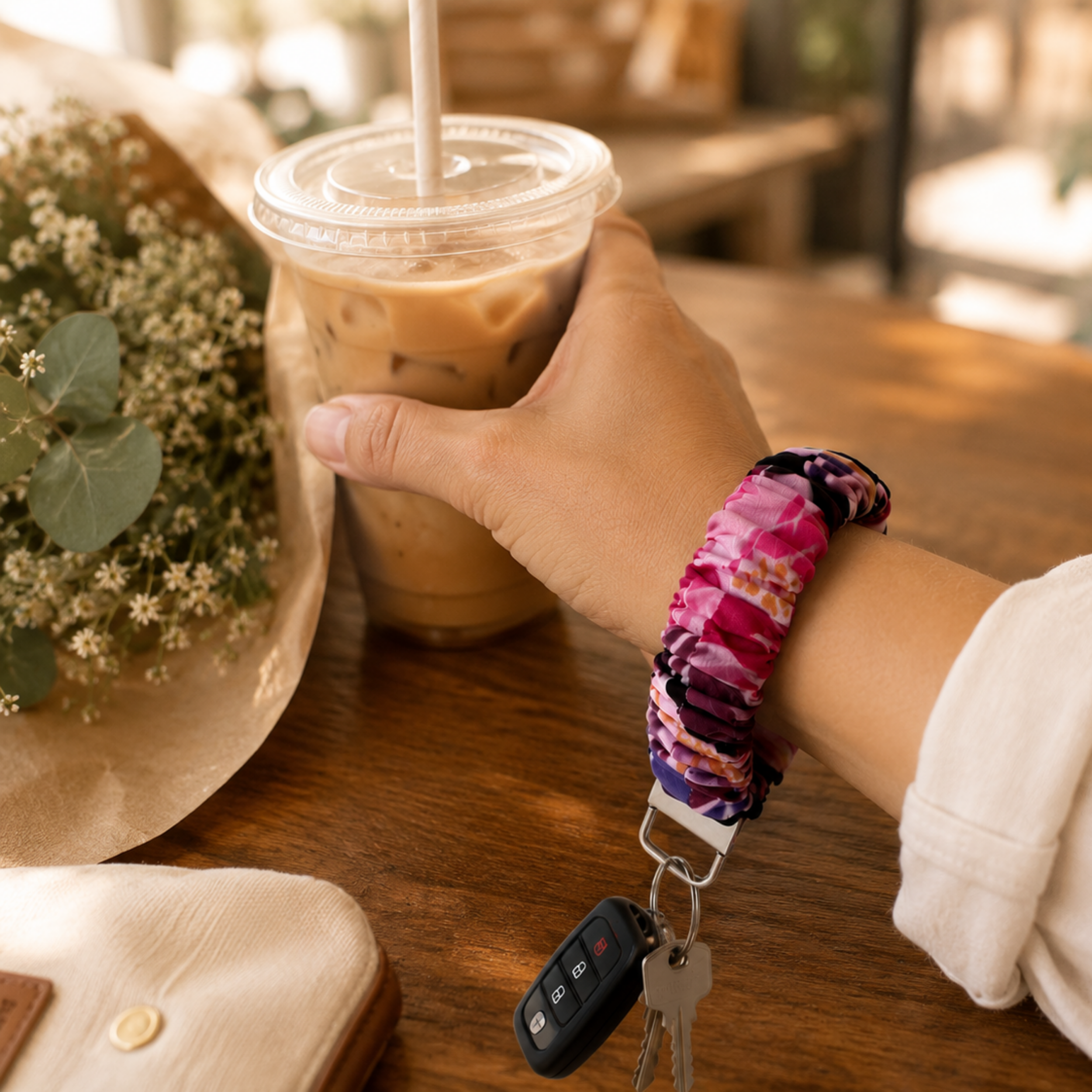 Wild Bloom Wristlet Keychain