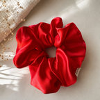 Crimson Bloom Scrunchie