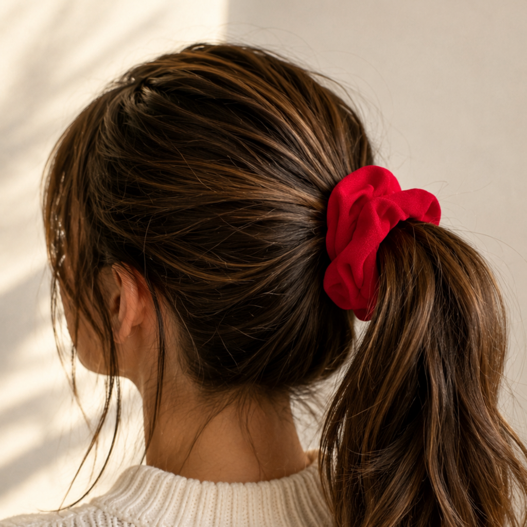 Crimson Flame Scrunchie