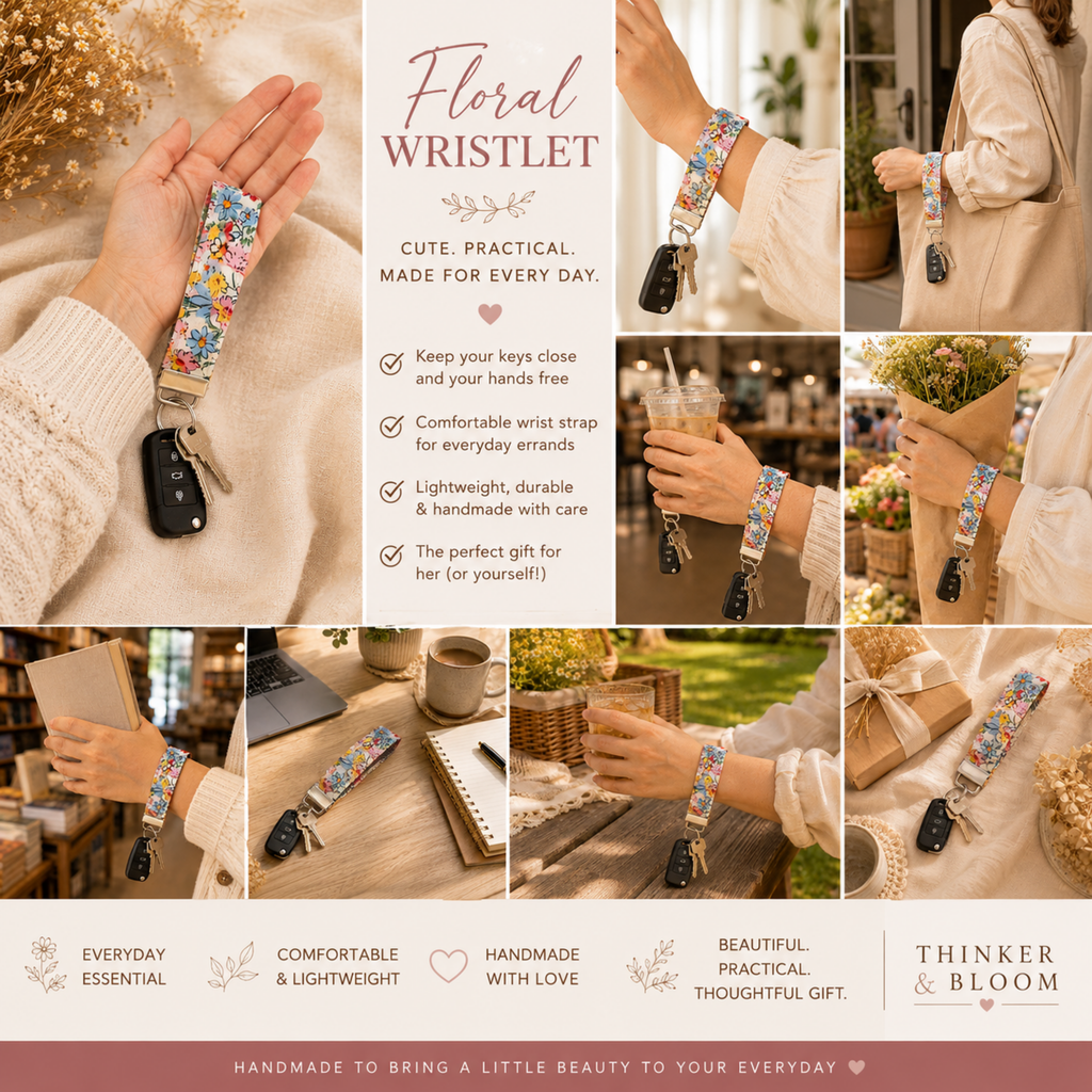 Sunshine Bloom Wristlet Keychain