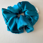 Blue Lagoon Satin Scrunchie
