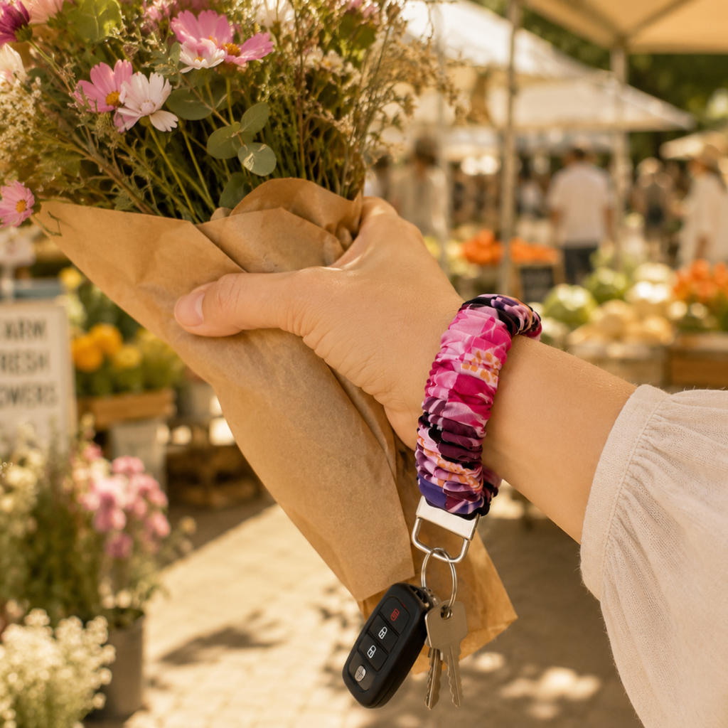 Wild Bloom Wristlet Keychain