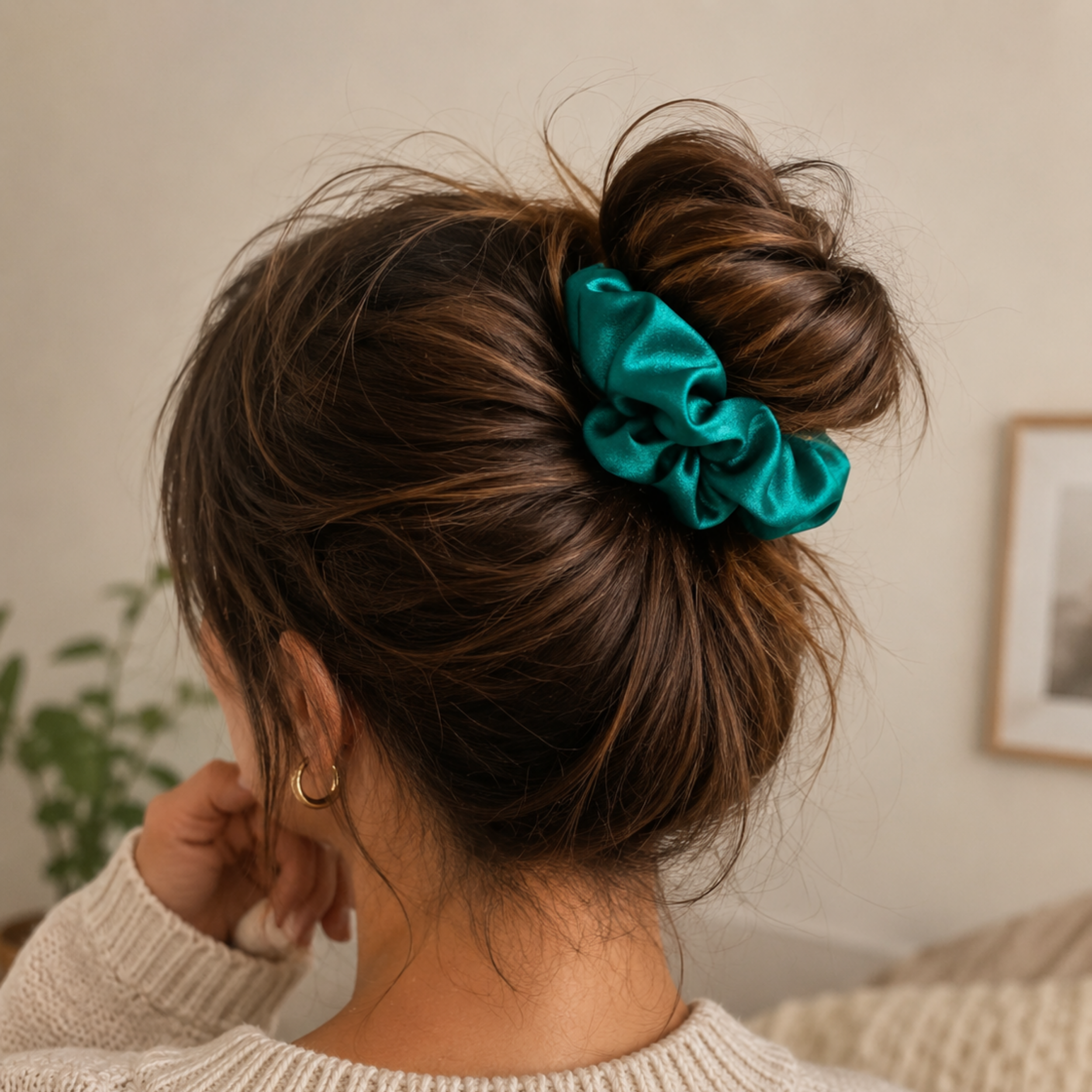Emerald Luxe Scrunchie