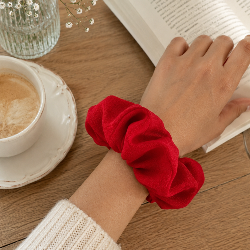 Crimson Flame Scrunchie