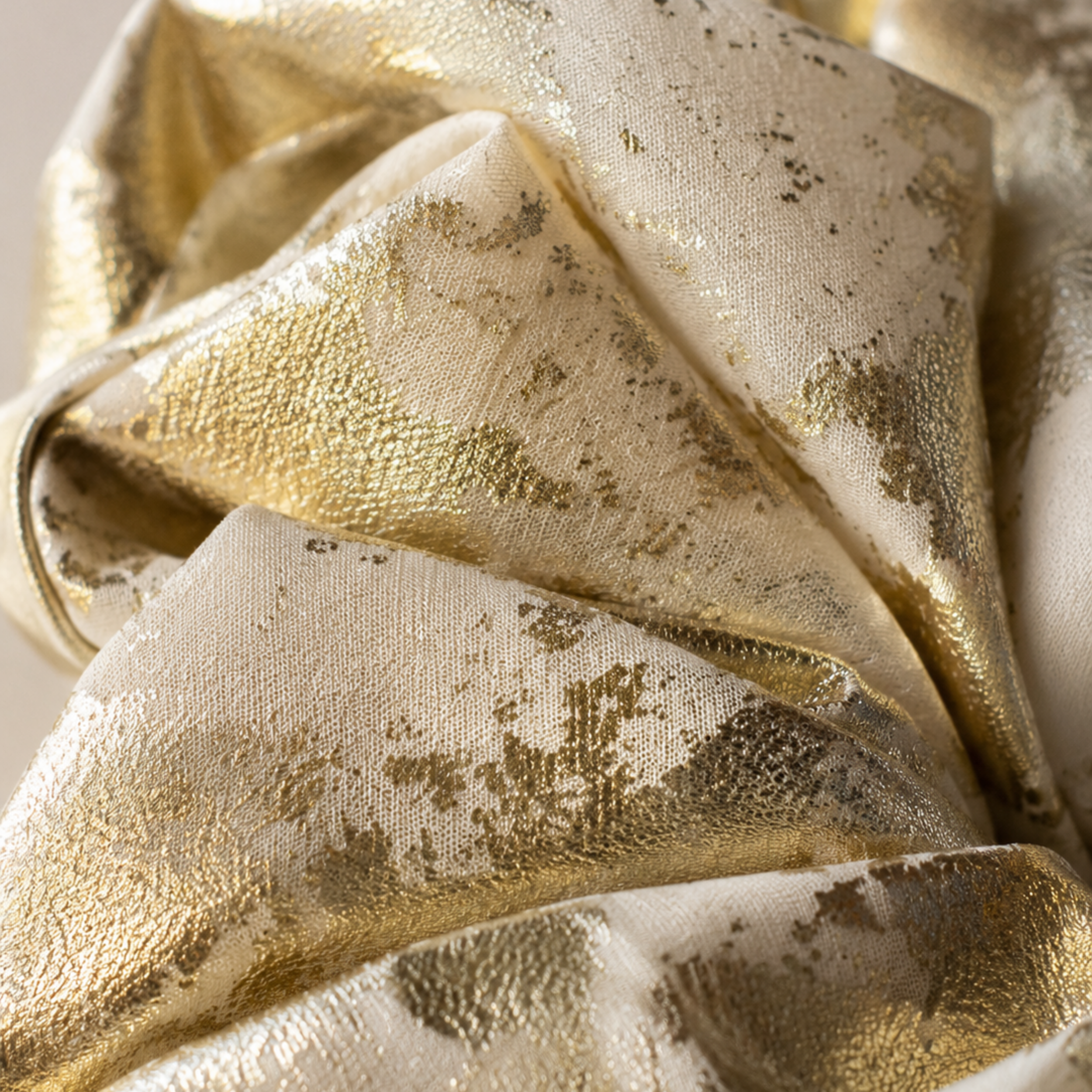 Champagne Gold Satin Scrunchie