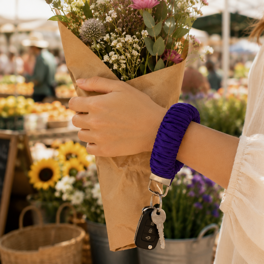 Royal Bloom Wristlet Keychain