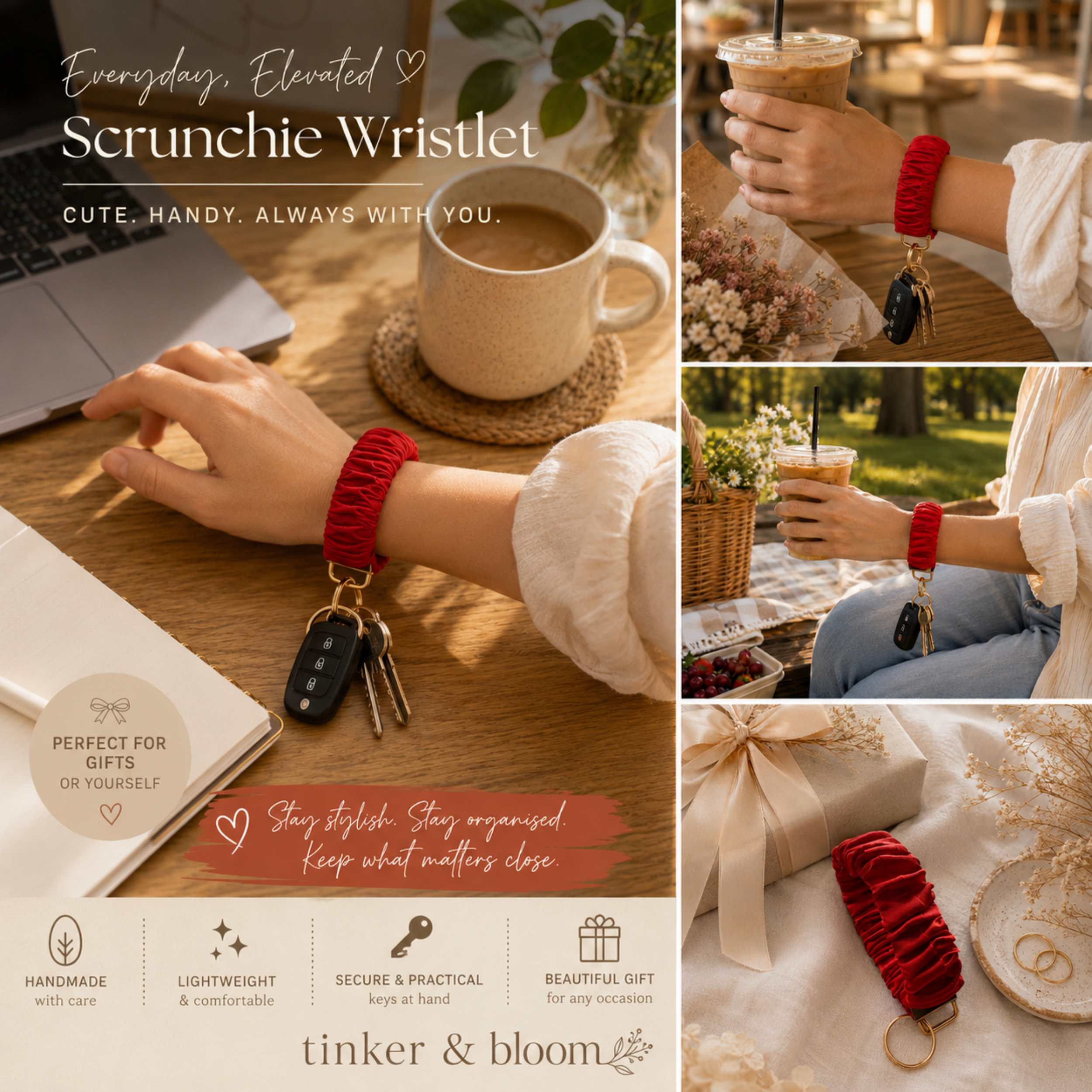 Scarlet Lux Wristlet Keychain