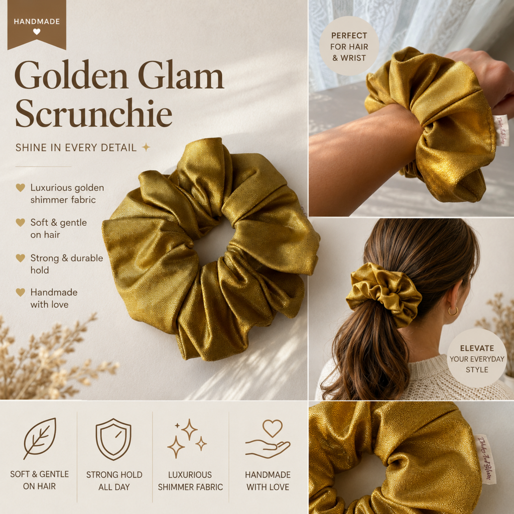 Gilded Bloom Scrunchie