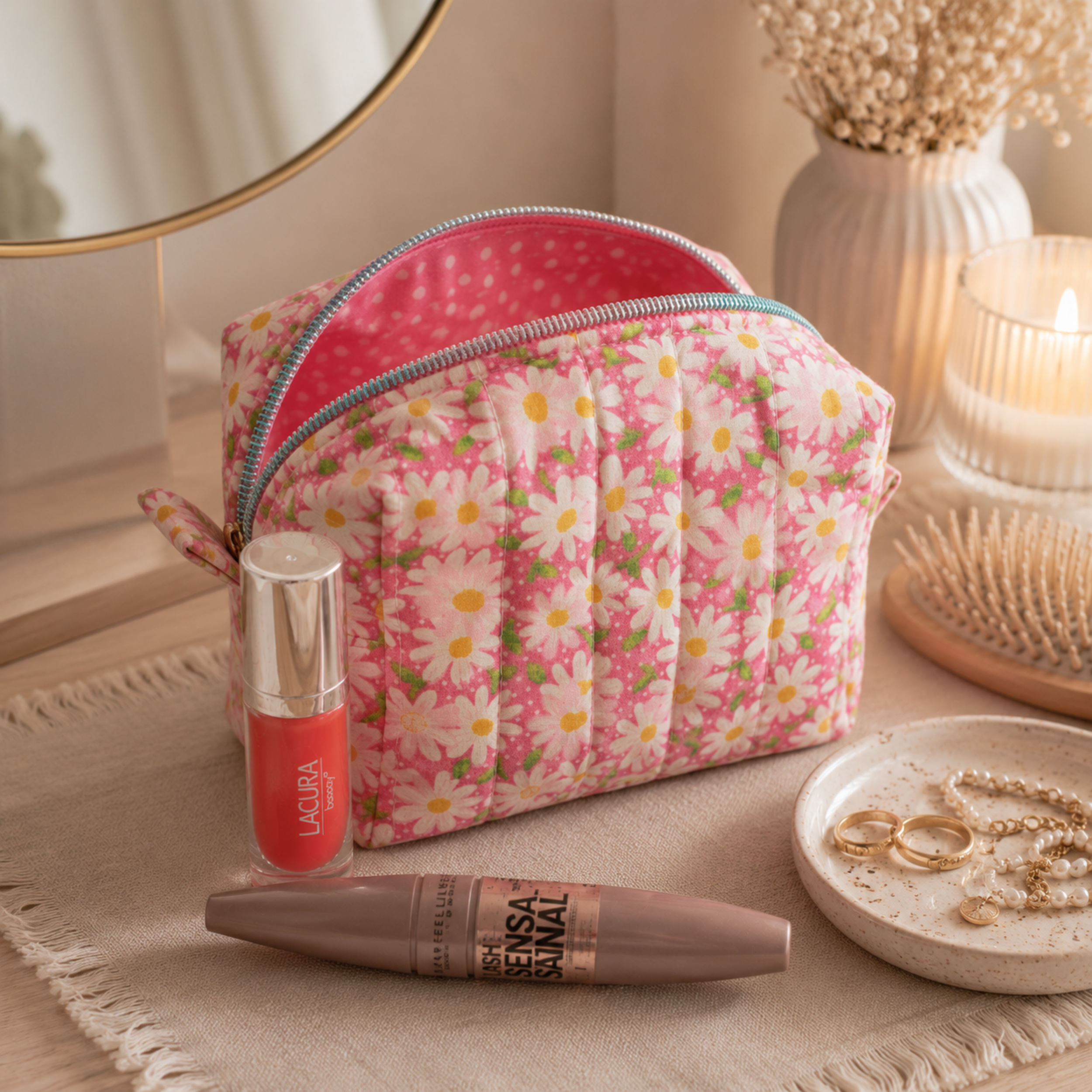 Daisy Pop Makeup Bag