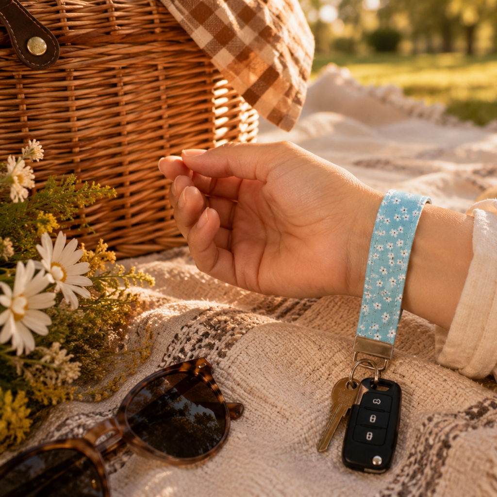 Daisy Daydream Wristlet Keychain