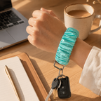 Frosted Bloom Wristlet Keychain