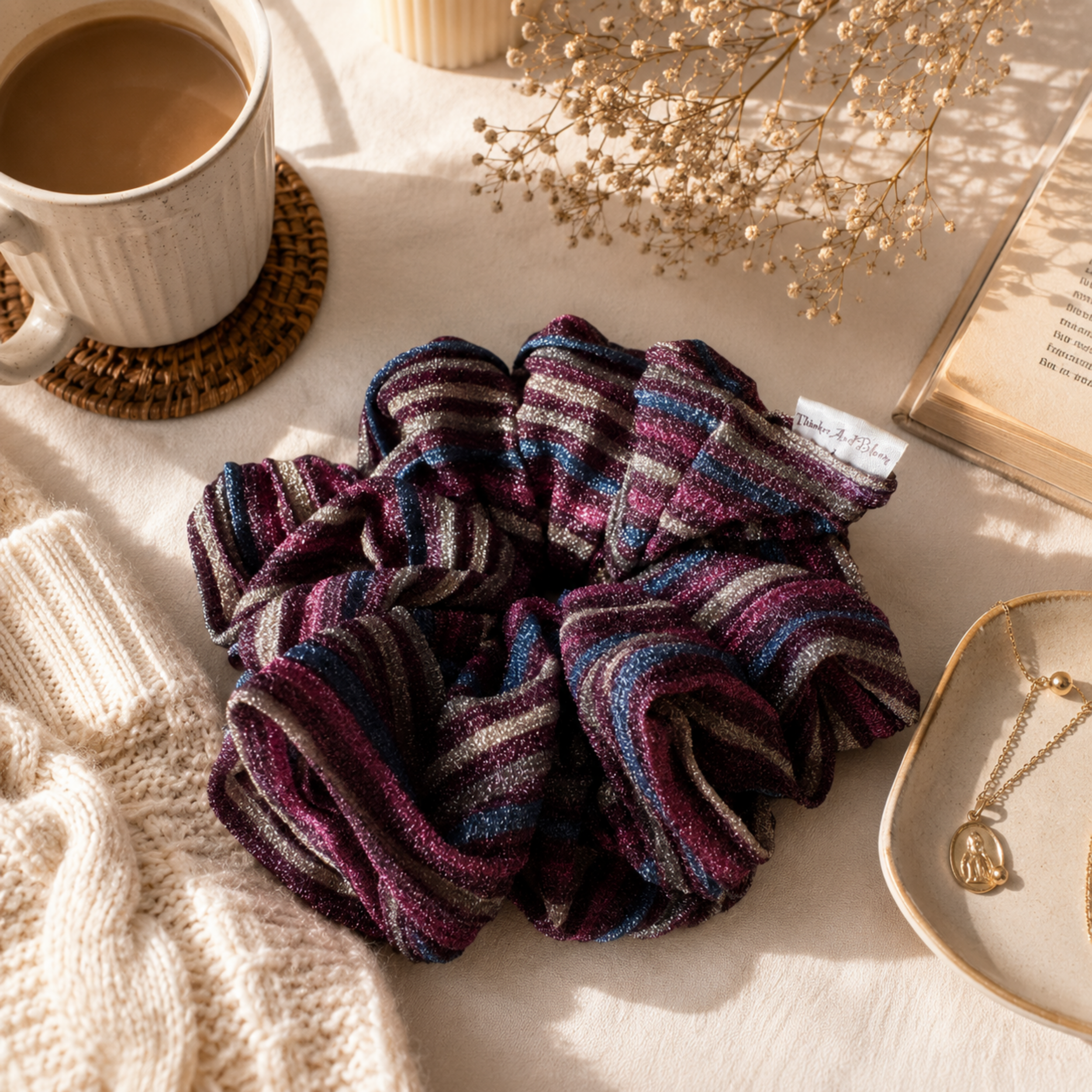 Cosmic Plum Scrunchie