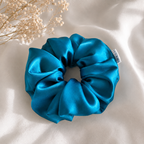 Blue Lagoon Satin Scrunchie
