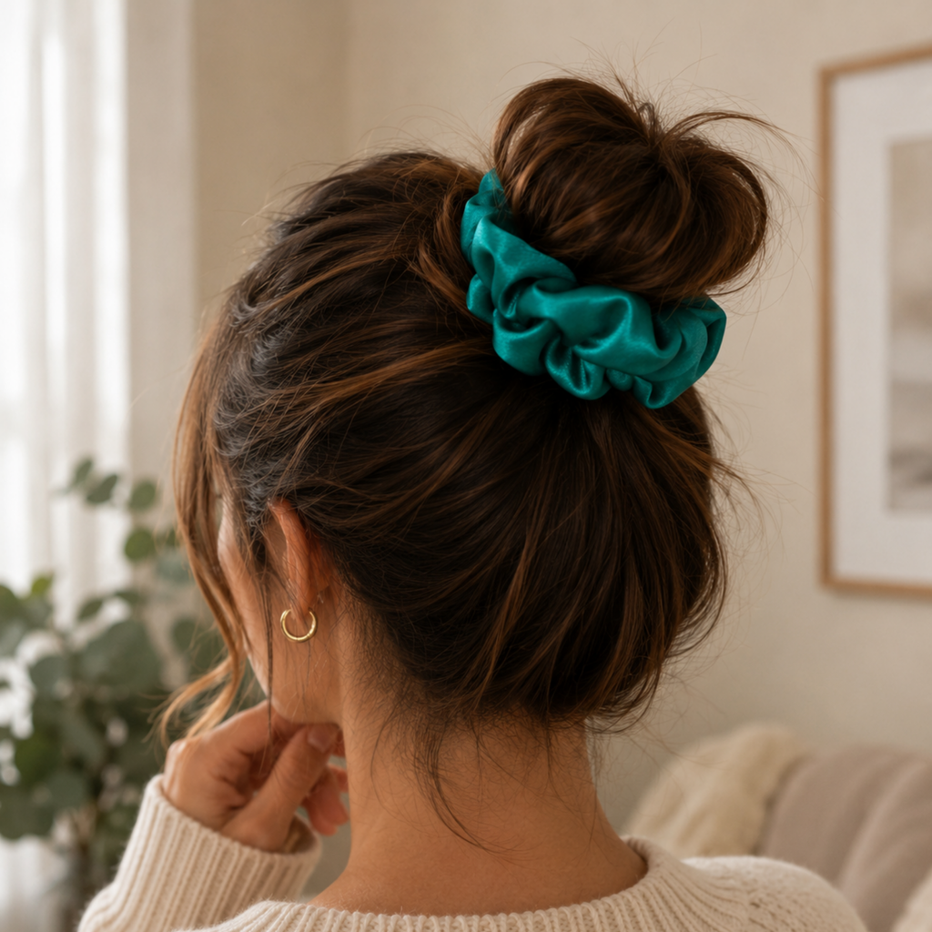 Emerald Luxe Scrunchie