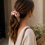Pink Blush Satin Scrunchie